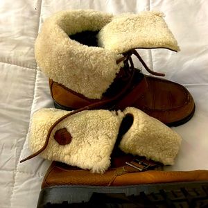 Ralph Lauren fur lined boots